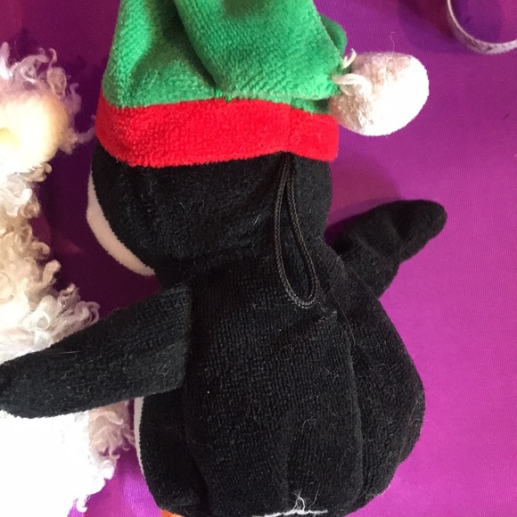 Lot of 5 small plush stuffed animals bunny Wendy's snoopy, penguin, dog, Ty lamb - Picture 12 of 16